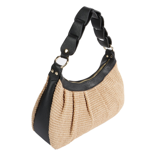 Pia Straw Shoulder Bag